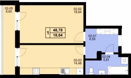 1-комнатная 48.78 м² в ЖК Resident Hall от 22 300 грн/м², Львов