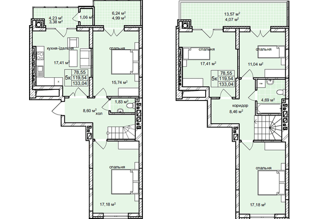 Двухуровневая 133.04 м² в ЖК Софиевка от 19 400 грн/м², Львов