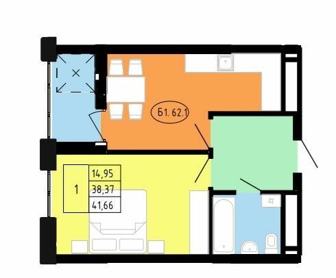 1-комнатная 41.66 м² в ЖК ул. Замарстыновская, 134А от 25 450 грн/м², Львов