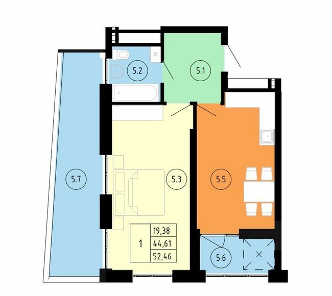 1-кімнатна 52.46 м² в ЖК вул. Замарстинівська, 134А від 25 750 грн/м², Львів