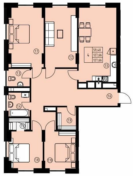 4-комнатная 127.66 м² в ЖК ул. Навроцкого, 31 от 18 750 грн/м², Львов