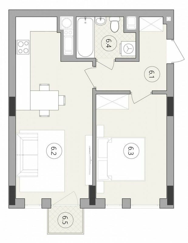 1-кімнатна 44.27 м² в ЖК Фруктова алея від 21 650 грн/м², Львів