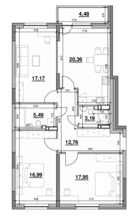 3-комнатная 98.39 м² в ЖК OK`LAND от 30 236 грн/м², Киев