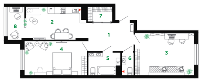 2-комнатная 74 м² в ЖК Comfort Park от 24 000 грн/м², Ивано-Франковск