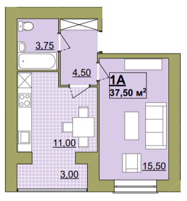 1-кімнатна 37.5 м² в ЖК Містечко Центральне від 10 500 грн/м², Івано-Франківськ