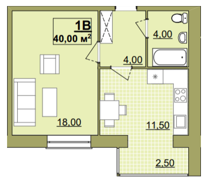 1-кімнатна 40 м² в ЖК Містечко Центральне від 13 500 грн/м², Івано-Франківськ