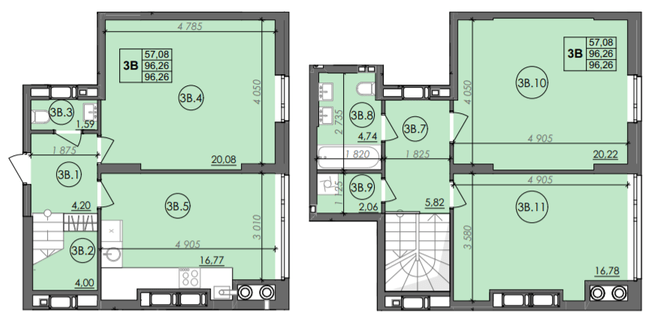 Дворівнева 96.26 м² в ЖК Panorama від 15 500 грн/м², Луцьк