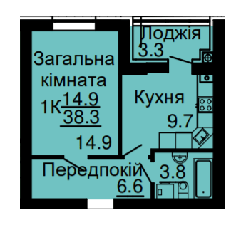 1-кімнатна 38.3 м² в ЖК Львівський затишок (Львівський маєток) від 21 600 грн/м², с. Софіївська Борщагівка