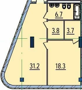 2-кімнатна 63.7 м² в ЖК Простір біля Стамбульського парка від 46 850 грн/м², Одеса