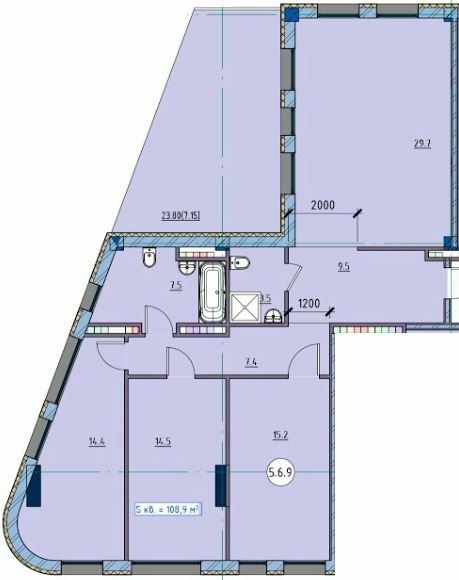 3-кімнатна 108.9 м² в ЖК Простір біля Стамбульського парка від 44 000 грн/м², Одеса