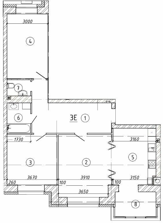 3-комнатная 83 м² в ЖК Barbara от 17 750 грн/м², г. Горишние Плавни