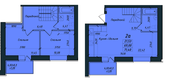 Двухуровневая 71.4 м² в ЖК на ул. Никитченко, 3 от 17 100 грн/м², Полтава