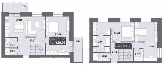 Двухуровневая 129.93 м² в ЖК Стандарт от 19 500 грн/м², Полтава