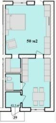 2-комнатная 50 м² в ЖК Серебряная Подкова от 16 650 грн/м², Ровно