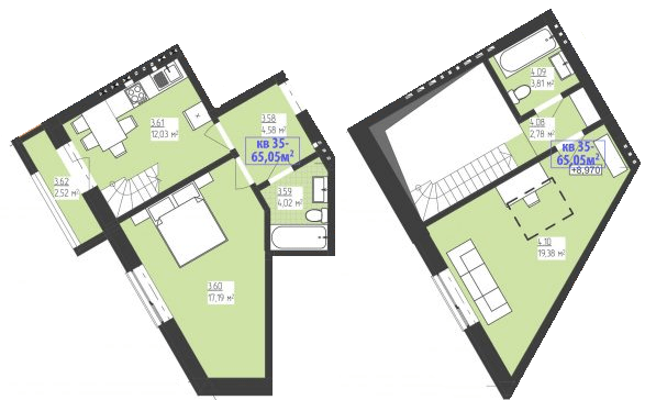 Дворівнева 65.05 м² в КБ FAMILIYA від забудовника, Рівне