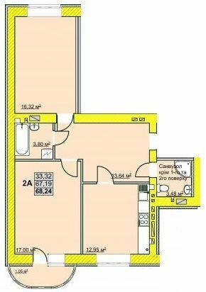 2-кімнатна 68.25 м² в ЖК на вул. Успенсько-Троїцька, 72/8 від 11 750 грн/м², м. Конотоп