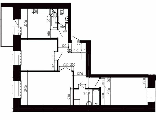 3-комнатная 82.73 м² в ЖК на вул. Київська / вул. Тарнавського от 20 200 грн/м², Тернополь