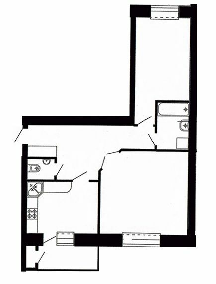 2-комнатная 69.77 м² в ЖК Острозький от 18 500 грн/м², Тернополь