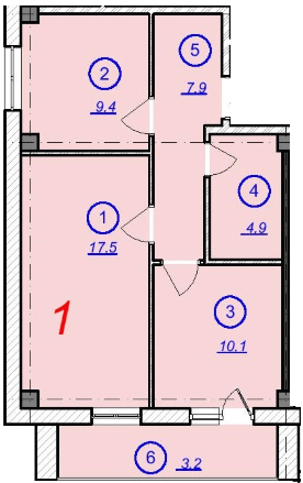 2-комнатная 53.09 м² в ЖК The Loft от 8 500 грн/м², г. Новая Каховка