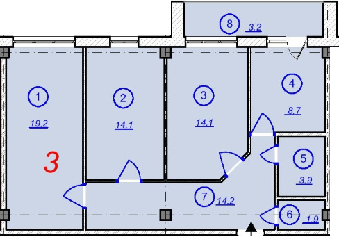 3-комнатная 79.28 м² в ЖК The Loft от 8 500 грн/м², г. Новая Каховка