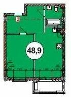 1-кімнатна 48.9 м² в ЖК Club City від 24 150 грн/м², Херсон