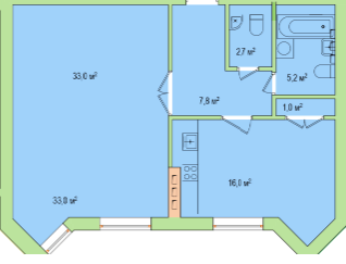 1-комнатная 35.7 м² в ЖК Парк Стоун от 13 250 грн/м², Херсон