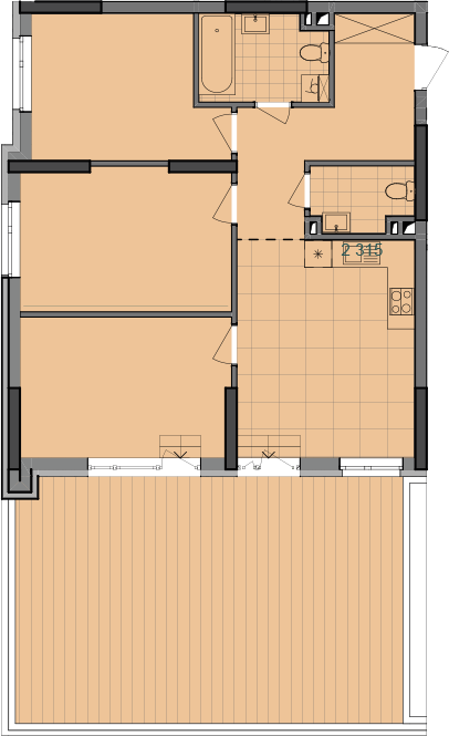 3-кімнатна 93.79 м² в ЖК Dibrova Park від 23 800 грн/м², Київ