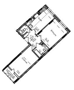 2-кімнатна 58.7 м² в ЖК Акварелі Проспекту від 20 100 грн/м², Чернівці