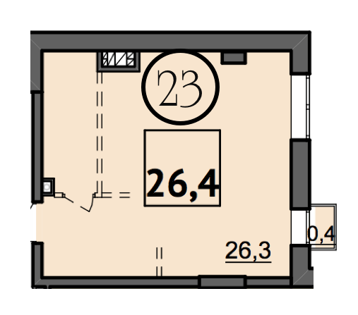 Студия 26.4 м² в Доходный дом Salve от 41 150 грн/м², Одесса