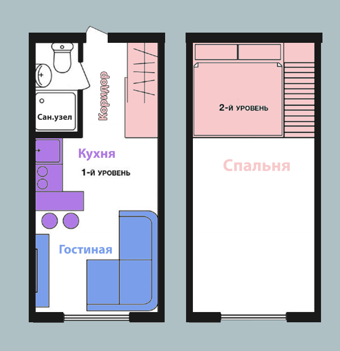 Двухуровневая 24.8 м² в ЖК Воробьевы горы PRO от 24 400 грн/м², Харьков