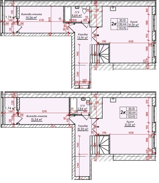 Двухуровневая 133.92 м² в ЖК Уютный от 13 900 грн/м², Чернигов