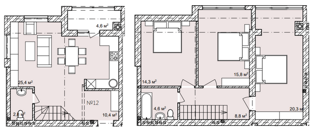 Двухуровневая 88 м² в ЖК Затишний квартал от 20 700 грн/м², с. Чагор