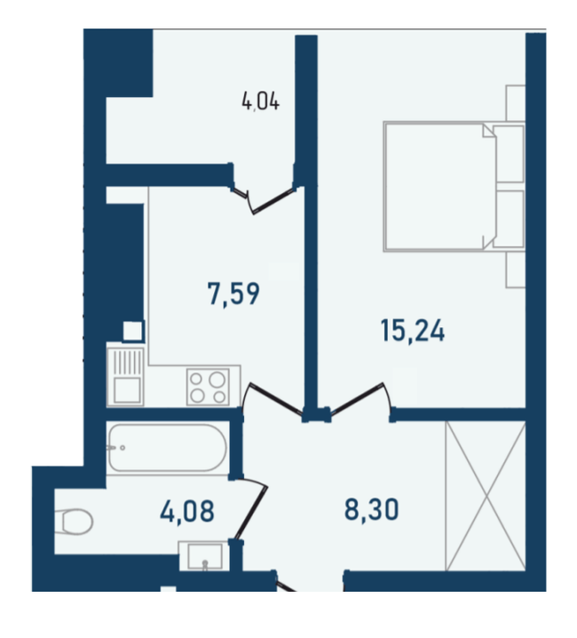 1-кімнатна 39.25 м² в ЖК Престижний 2 від 23 100 грн/м², Чернівці