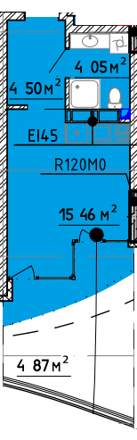 1-кімнатна 26.18 м² в Апарт-комплекс Sky River 2 від 40 000 грн/м², с. Вишеньки