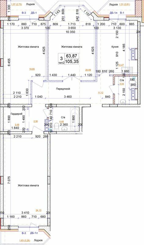 3-комнатная 105.35 м² в ЖК на ул. Симона Петлюры, 21б от 18 000 грн/м², г. Бровары