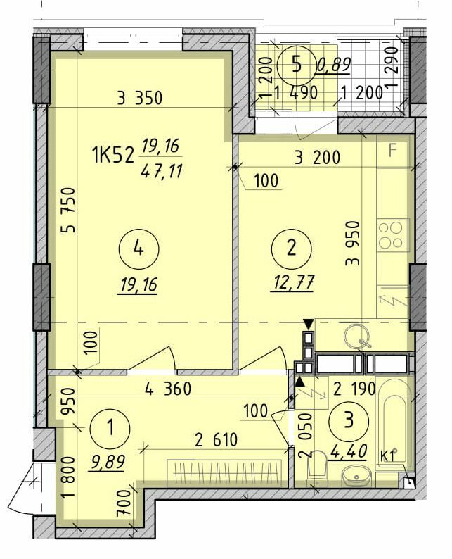 1-кімнатна 47.11 м² в ЖК Борисо-Глібський 2 від 25 150 грн/м², м. Вишгород