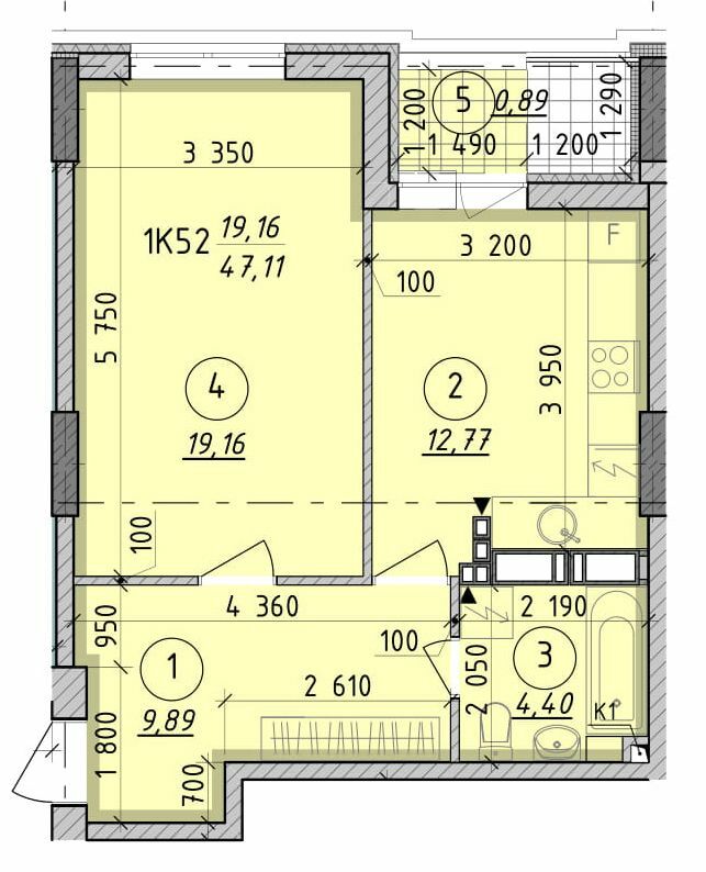 1-комнатная 47.11 м² в ЖК Борисо-Глебский 2 от 25 150 грн/м², г. Вышгород