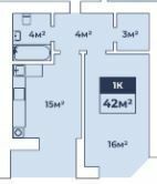 1-комнатная 45 м² в ЖК Евромисто от 31 500 грн/м², с. Крюковщина