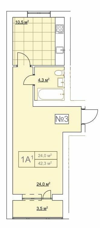 1-комнатная 42.3 м² в ЖК Гранд Виллас от 11 700 грн/м², пгт Ворзель