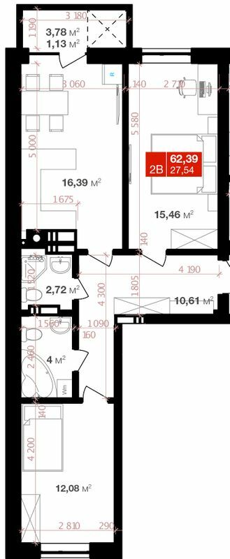 2-кімнатна 62.39 м² в ЖК Авантаж 247 від 20 200 грн/м², м. Буча