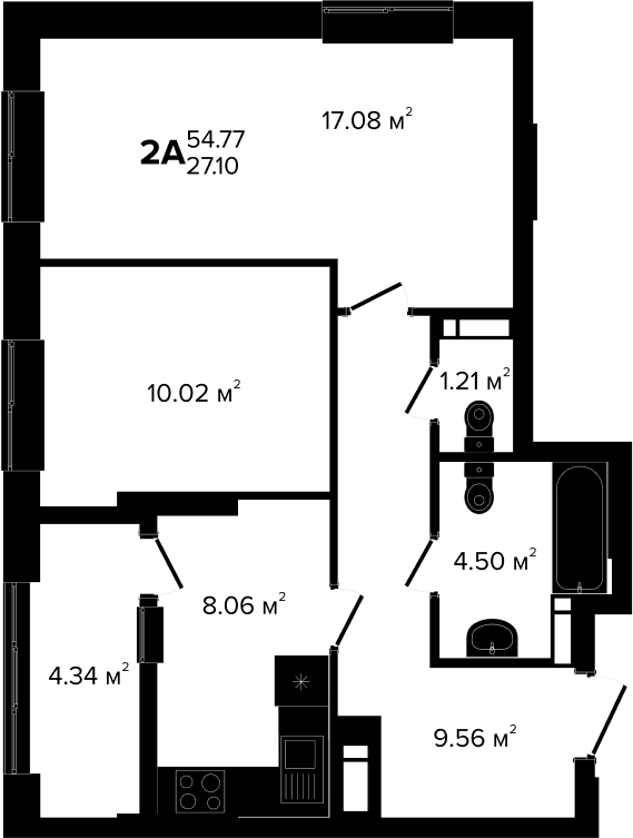 2-кімнатна 54.77 м² в ЖК Irpin City від 20 400 грн/м², м. Ірпінь