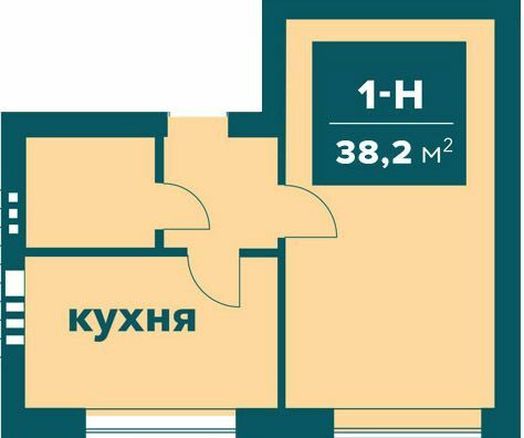 1-кімнатна 38.2 м² в ЖК Ібіс від 22 300 грн/м², м. Ірпінь