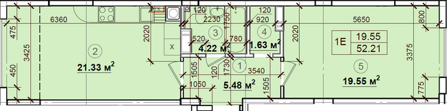 1-комнатная 52.21 м² в ЖК Петровский квартал от 14 500 грн/м², с. Святопетровское