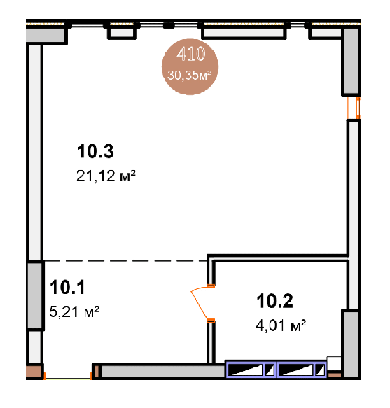 Студия 30.35 м² в КД A Nova House от застройщика, Киев