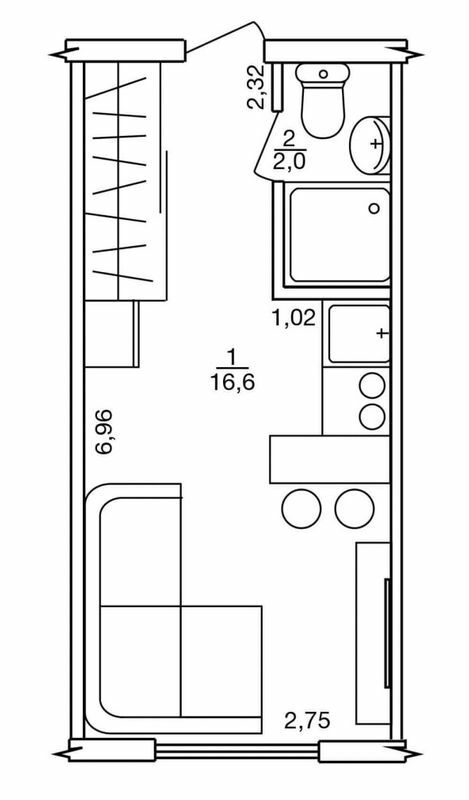 1-кімнатна 18.6 м² в ЖК Воробйови Гори на Полях від 25 800 грн/м², Харків