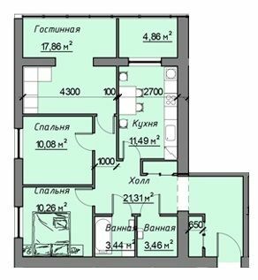 3-кімнатна 87 м² в ЖК Кращий будинок на Перемозі від 19 750 грн/м², Дніпро