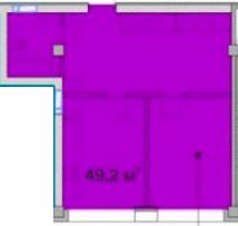 1-комнатная 49.2 м² в ЖК Олимпийский от 18 500 грн/м², Днепр