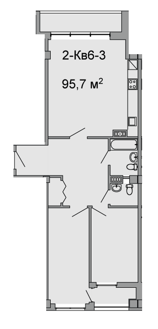 3-комнатная 95.7 м² в ЖК Троицкий от 43 250 грн/м², Днепр
