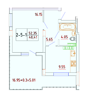 1-кімнатна 40.41 м² в ЖК Smart City від 24 050 грн/м², с. Крижанівка