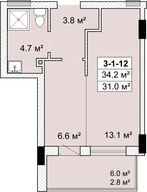 1-комнатная 34.2 м² в ЖК SMART City-2 от 19 150 грн/м², Одесса